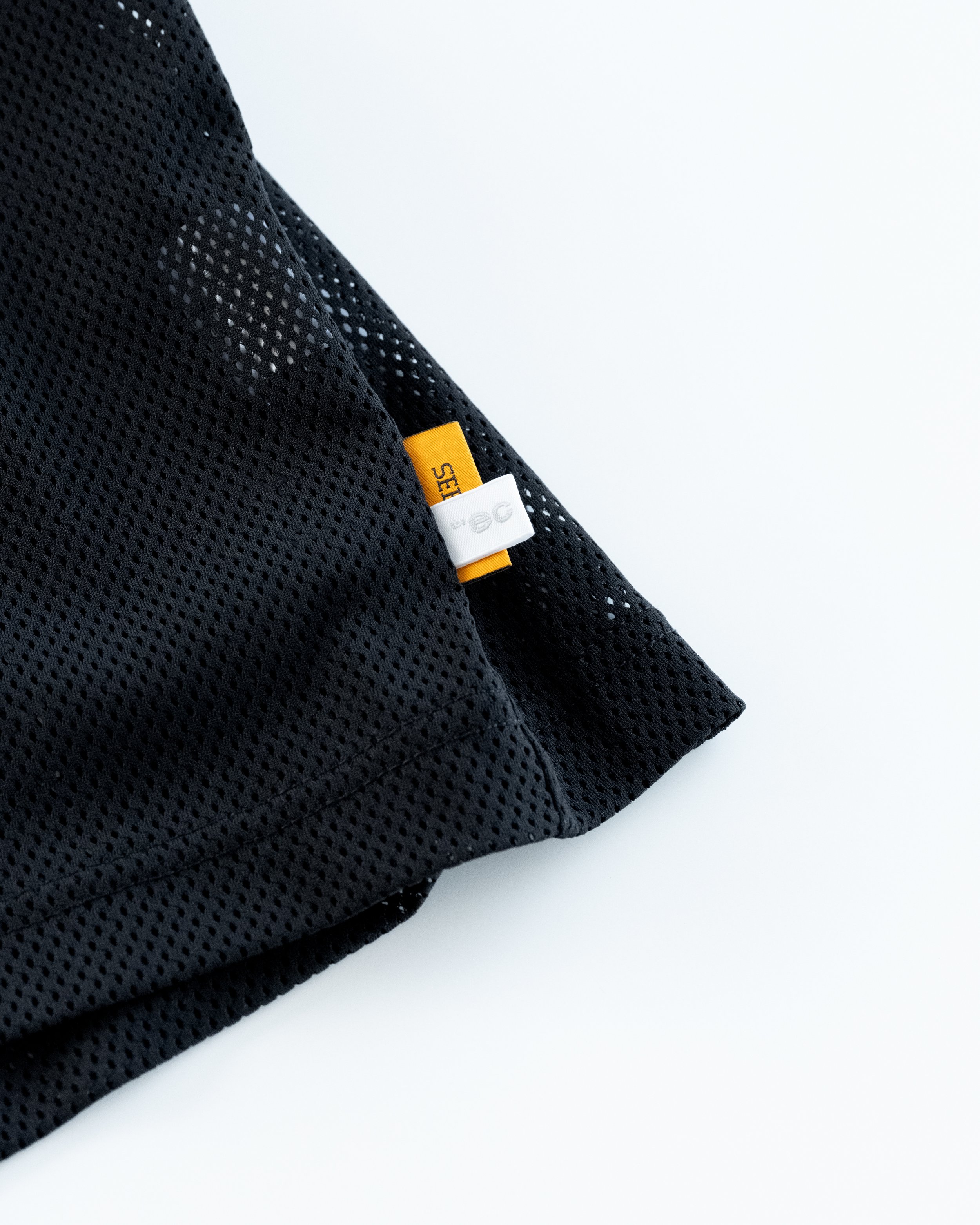 the ec x SEE SEE 'Mesh Tee' Black/White — the e_C
